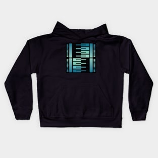 “Dimensional Split (1)” - V.3 Blue - (Geometric Art) (Dimensions) - Doc Labs Kids Hoodie